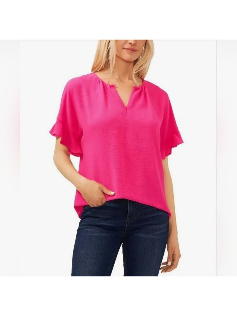 CeCe x Bloomingdale's | Ruffle Sleeve Drop Shoulder Blouse